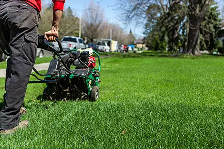 aerating lawns