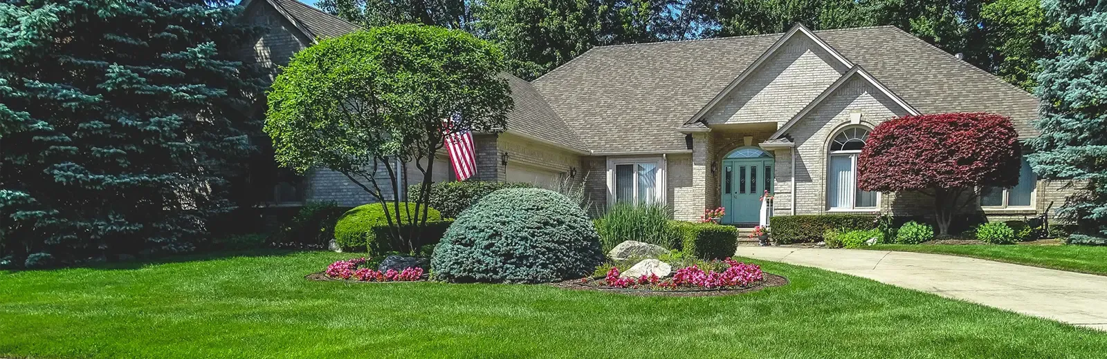 house with nice lawn